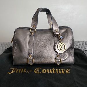 Juicy Couture Pewter Leather Satchel / Handbag
